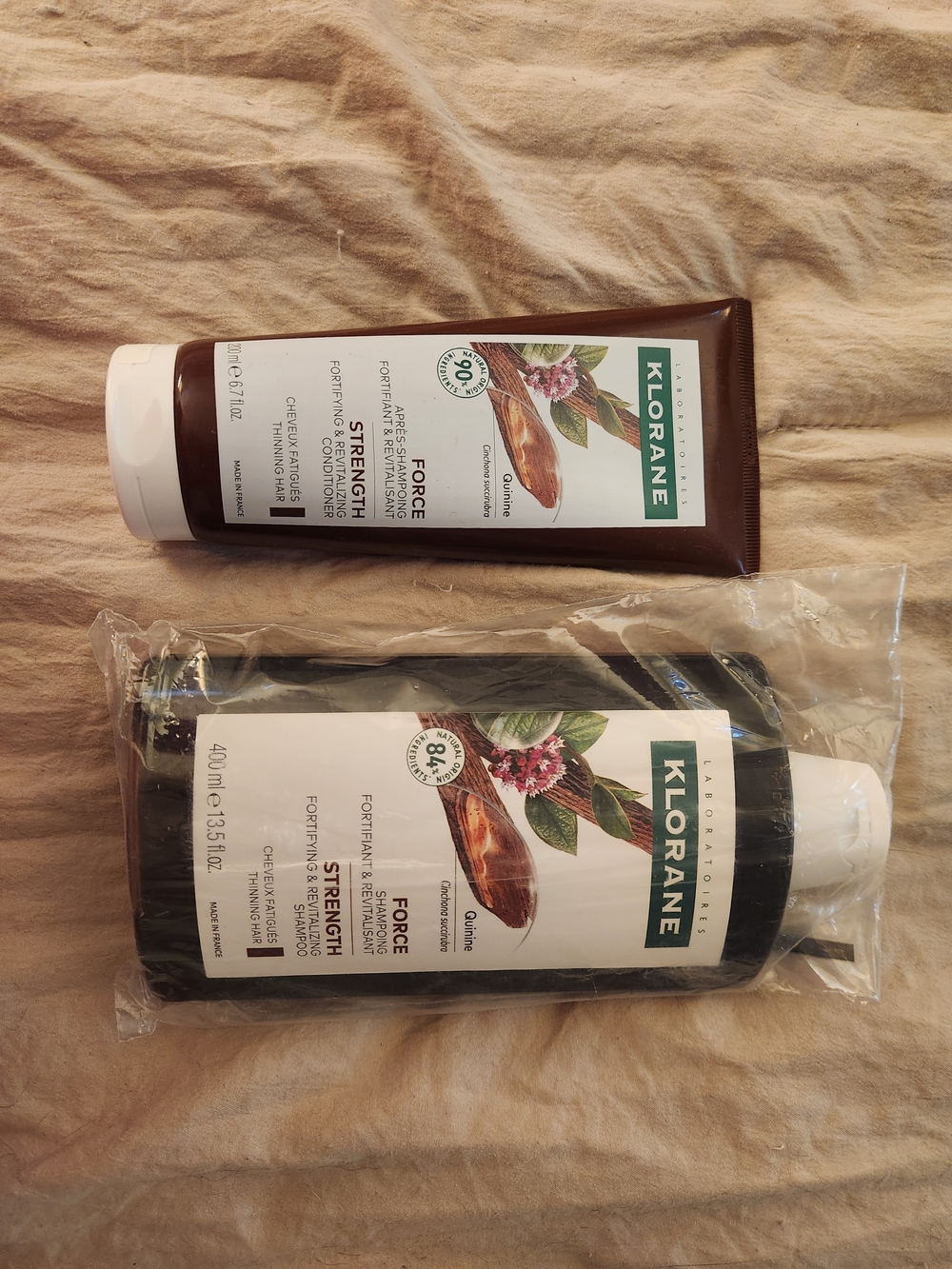 Klorane Strength Fortifying Shampoo & Conditioner Set - Brown/White